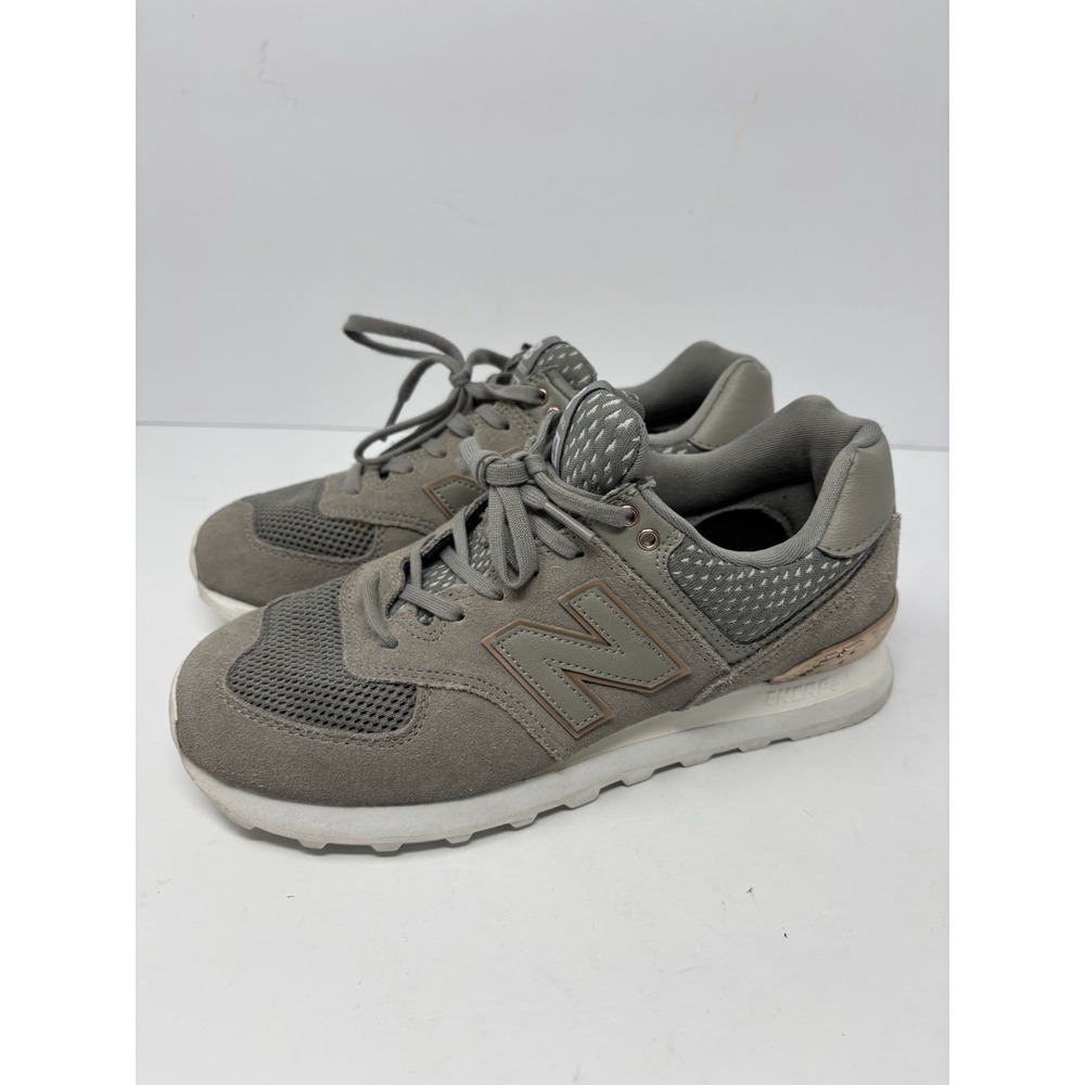 New Balance 574 Gray Pink Dust Shoes Running Womens Size 8.5